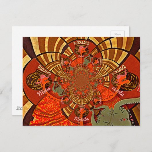 Whimsical Heights: Mooie Grappige Giraffe Afrikaan Briefkaart (Voorkant / Achterkant)