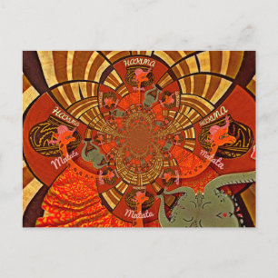 Whimsical Heights: Mooie Grappige Giraffe Afrikaan Briefkaart