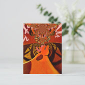 Whimsical Heights: Mooie Grappige Giraffe Afrikaan Briefkaart (Staand voorkant)