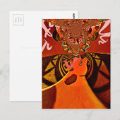 Whimsical Heights: Mooie Grappige Giraffe Afrikaan Briefkaart (Voorkant / Achterkant)