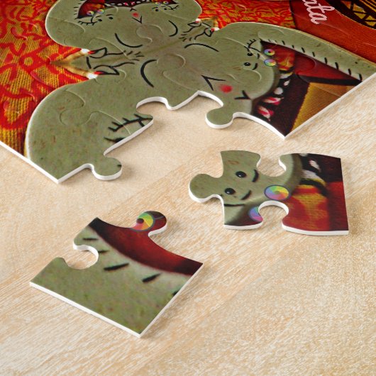 Whimsical Heights: Mooie Grappige Giraffe Afrikaan Legpuzzel (Zijkant)