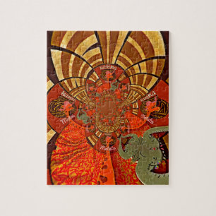 Whimsical Heights: Mooie Grappige Giraffe Afrikaan Legpuzzel