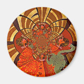 Whimsical Heights: Mooie Grappige Giraffe Afrikaan Magneet (Voorkant)