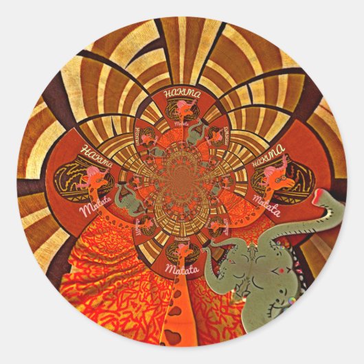 Whimsical Heights: Mooie Grappige Giraffe Afrikaan Ronde Sticker (Voorkant)