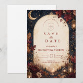 Whimsical Hemelachtig Herfst Huwelijk Save The Date (Voorkant / Achterkant)