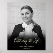 Whimsical Herdenking van het leven Foto rouwdienst Poster (Voorkant)