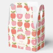 Whimsical Herfst Apple Theme Baby shower Pink Red Bedankdoosjes (Geopend)