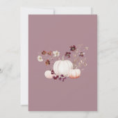 Whimsical Herfst Bloem Bruiloft Kaart (Achterkant)