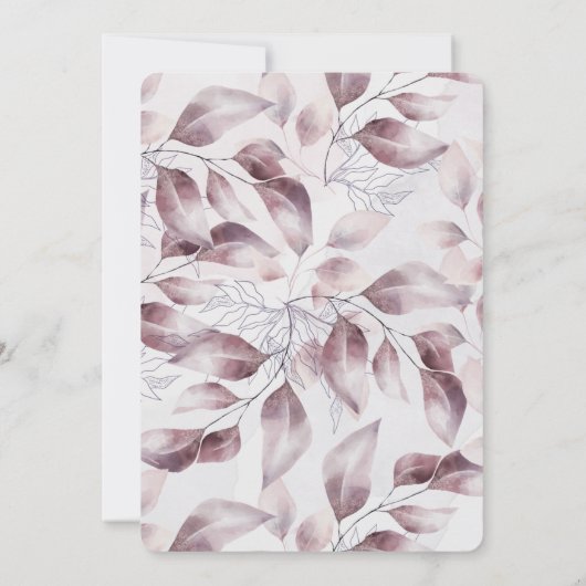 Whimsical Herfst Bloemendoop Eerste Verjaardag Kaart (Achterkant)