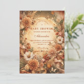 Whimsical Herfst Boho Baby Shower Kaart (Staand voorkant)