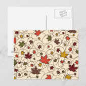 Whimsical Herfst Curly Maple Leaf Pattern Briefkaart (Voorkant / Achterkant)