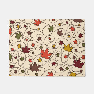 Whimsical Herfst Curly Maple Leaf Pattern Deurmat