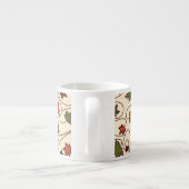 Whimsical Herfst Curly Maple Leaf Pattern Espresso Kop (Achterkant)
