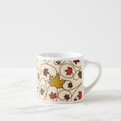 Whimsical Herfst Curly Maple Leaf Pattern Espresso Kop (Rechts)