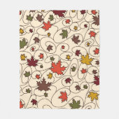 Whimsical Herfst Curly Maple Leaf Pattern Fleece Deken (Voorkant)