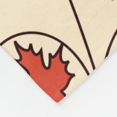 Whimsical Herfst Curly Maple Leaf Pattern Fleece Deken (Hoek)