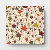Whimsical Herfst Curly Maple Leaf Pattern Fotoplaat (Voorkant)