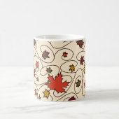 Whimsical Herfst Curly Maple Leaf Pattern Koffiemok (Center)