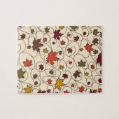 Whimsical Herfst Curly Maple Leaf Pattern Legpuzzel (Horizontaal)