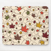 Whimsical Herfst Curly Maple Leaf Pattern Muismat (Voorkant)