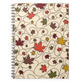 Whimsical Herfst Curly Maple Leaf Pattern Notitieboek (Voorkant)