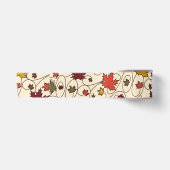 Whimsical Herfst Curly Maple Leaf Pattern Satijnen Lint (Voorkant)