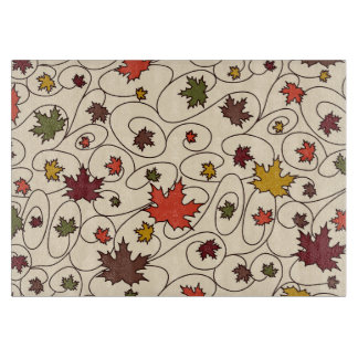 Whimsical Herfst Curly Maple Leaf Pattern Snijplank