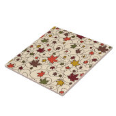 Whimsical Herfst Curly Maple Leaf Pattern Tegeltje (Zijkant)