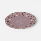 Whimsical Herfst Dried Flowers Mauve Wedding Papieren Bordje (Gekanteld)