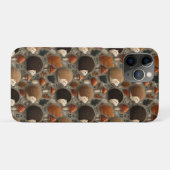 Whimsical herfst egel- en paddenstoelenpatroon Case-Mate iPhone case (Achterkant (horizontaal))
