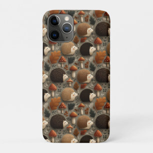 Whimsical herfst egel- en paddenstoelenpatroon Case-Mate iPhone case