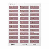 Whimsical Herfst Flowers Mauve Wedding Etiket (Full Sheet)