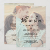 Whimsical Herfst in Love All in One Wedding Kaart (Voorkant / Achterkant)