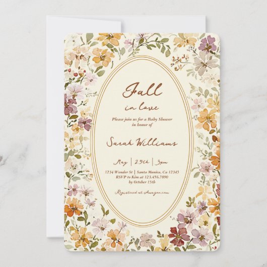 Whimsical Herfst in Love Vrijgezellenfeest Kaart (Voorkant)