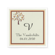 Whimsical Herfst Monogram Huwelijksmonogram Huweli