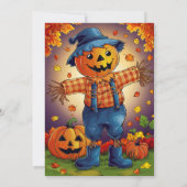 Whimsical herfst oogst Halloween Party Kaart (Achterkant)