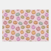Whimsical Herfst Pastel Pompoen Patroon Inpakpapier Vel (Voorkant 2)