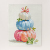 Whimsical Herfst Pastel Pumpkin Stack Legpuzzel (Verticaal)