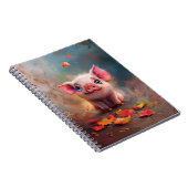 Whimsical Herfst Piglet Notitieboek (Rechterzijde)