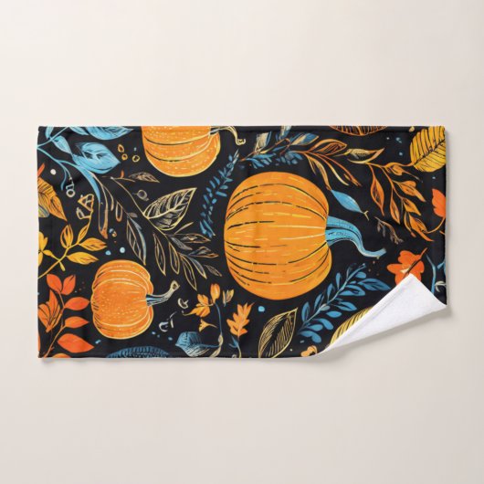 Whimsical Herfst pompoen ontwerp Bad Handdoek (Handdoek)