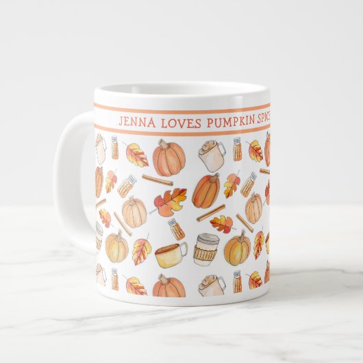 Whimsical Herfst Pompoen Spice Mok (Links)