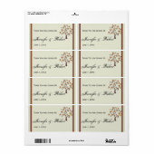 Whimsical Herfst Tree Waterflesetiket Etiket (Full Sheet)