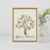 Whimsical Herfst Tree Wedding Kaart (Staand voorkant)