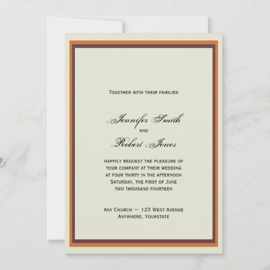 Whimsical Herfst Tree Wedding Kaart (Achterkant)