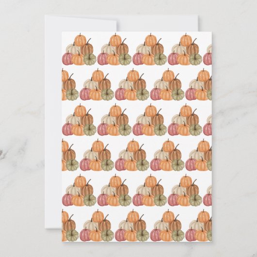 Whimsical Herfst Verjaardagsuitnodiging Kaart (Achterkant)