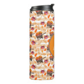 Whimsical Herfst Wheelbarrows Pattern Thermosbeker (Gedraaid links)