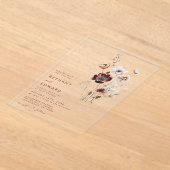 Whimsical Herfst Wildflower Wedding Acryl Uitnodigingen (Laagn)