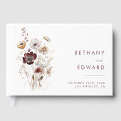 Whimsical Herfst Wildflower Wedding Guestbook Gastenboek (Voorkant)