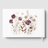 Whimsical Herfst Wildflower Wedding Guestbook Gastenboek (Achterkant)