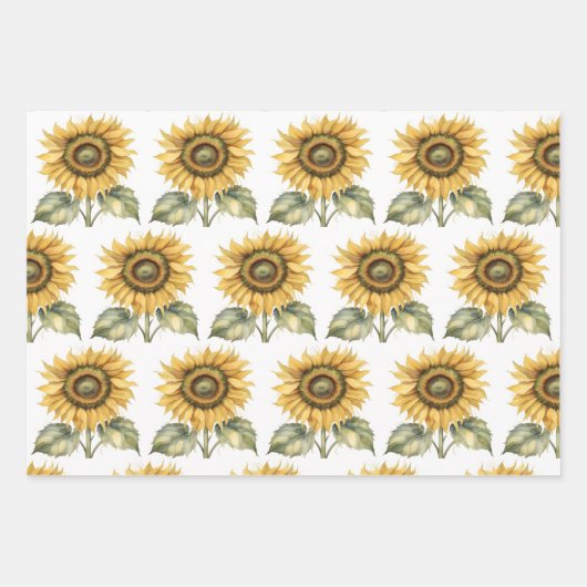 Whimsical Herfst, Zonnebloemen, Kikkers, Kattenhek Inpakpapier Vel (Voorkant)